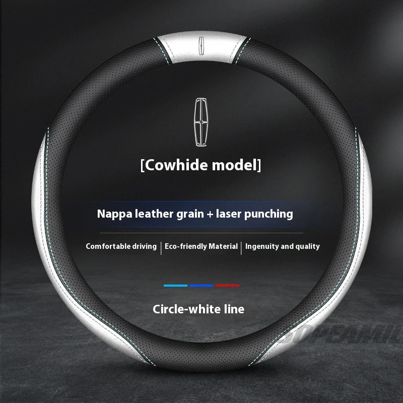 

For Lincoln Z Navigator Aviator Nautilus Corsair Continental MKZ MKT MKC MKX MKS Antislip Leather Suede Car Steering Wheel Cover