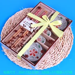 High-End Chinese Wind Ceramic Tableware Set Japanese Style Dishes with Gift Boxes Premium Sushi Set for Elegant Dining