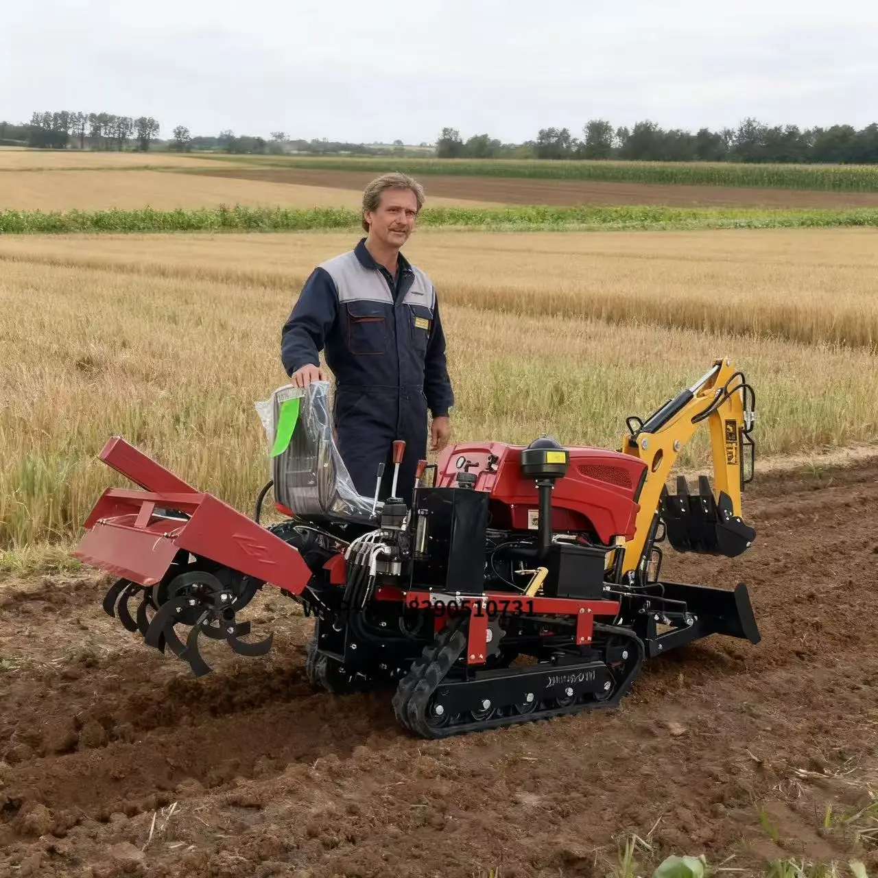 Small Powered Tillage Machine 25hp Crawler Ridger and Furrower for Agriculture and Garden Care Weeding