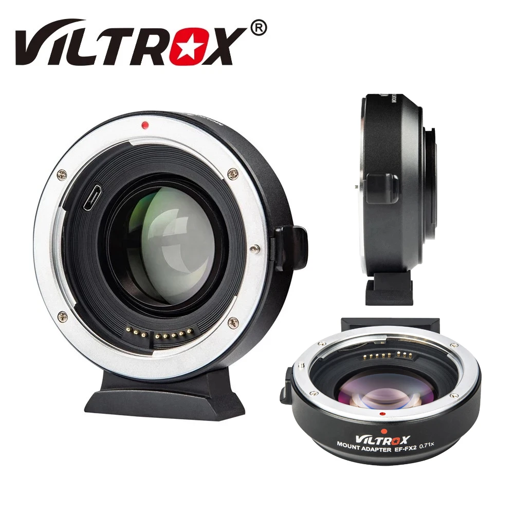 VILTROX EF-FX2 Auto Focus Lens Adapter 0.71x Focal Reducer Speed Booster for EF Mount Lens to Fuji X-Mount Mirrorless Cameras