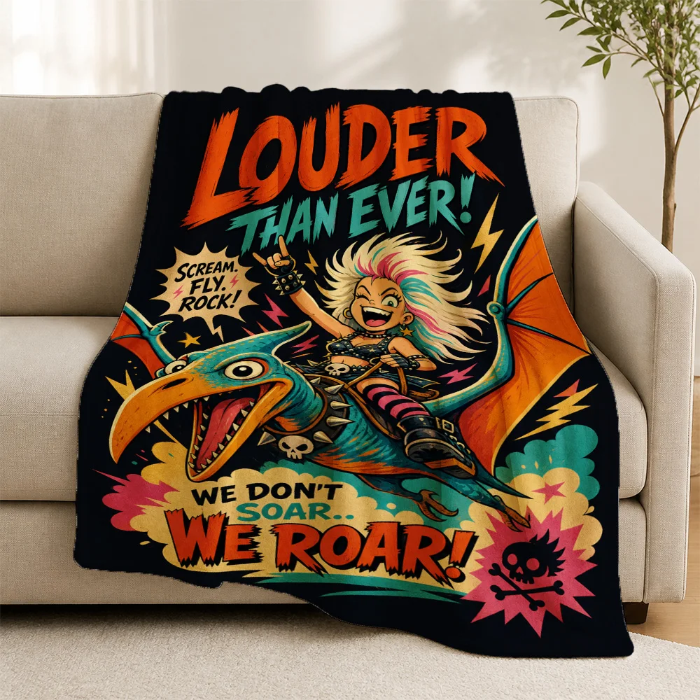 Unique Dragon Throw Blanket Pop Art Boho Sofa Couch Decor Cozy Living Room Throw Gift Unique Fantasy Theme Home Decor Mythology