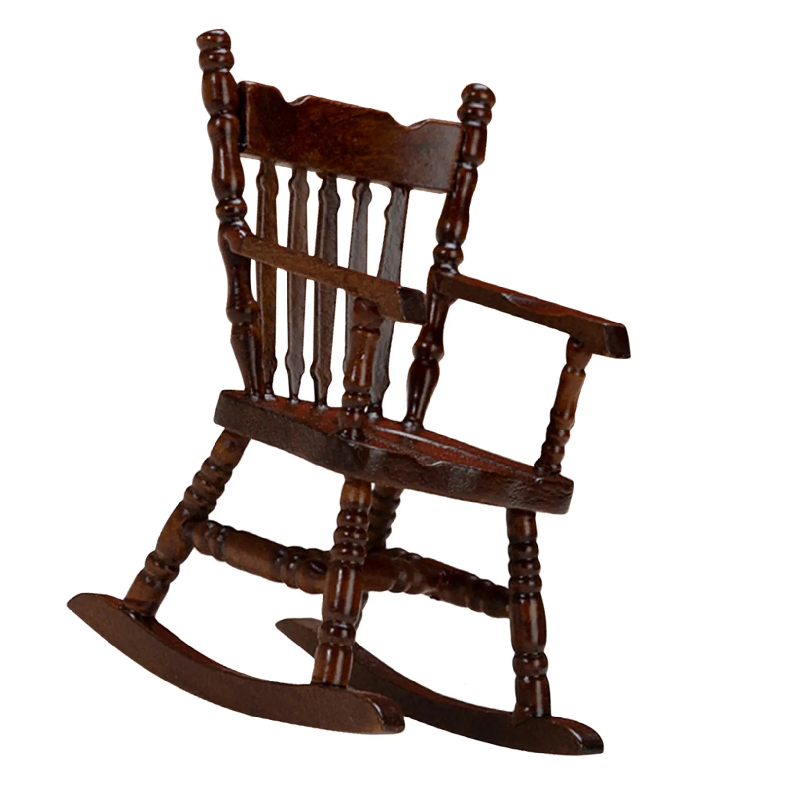 

Mini Rocking Chair Miniature House Furniture Decoration Exquisite Realistic Detail Beautiful Photography Prop Kids Room Decor
