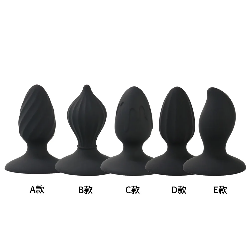 

Bullet type suction cup silicone posterior anal plug Small fat threaded anal plug Cross for Men Woman Gay Plug Anal Sex Toy