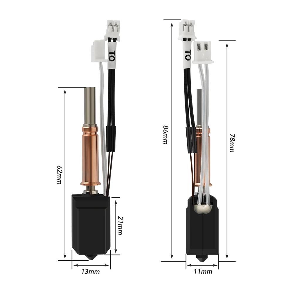 Ulepszony zestaw Hotend do Anycubic Kobra 3 Bi metal Heatbreak Hot End 24V 60W Termistorowa rura grzewcza do Anycubic Kobra 3 Combo — zdjęcie produktu 6