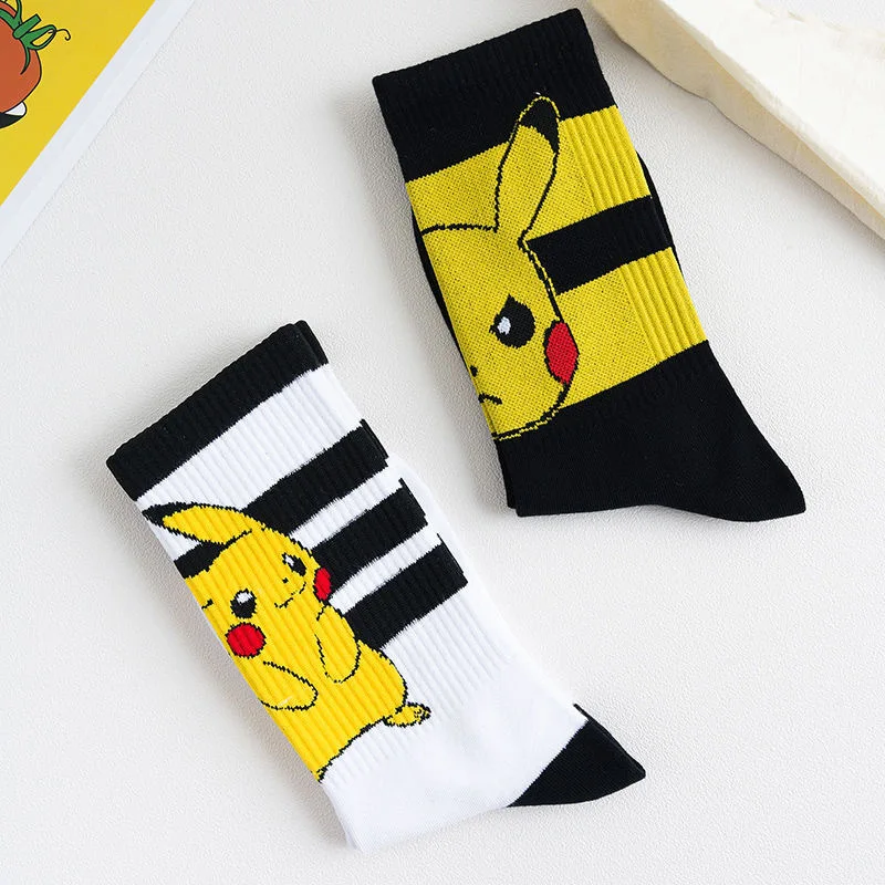 Pokemon Anime Figure Pikachu Cosplay Socks Men Women Winter Socks Action Figure Cartoon Kids Baby Christmas Birthday Gifts