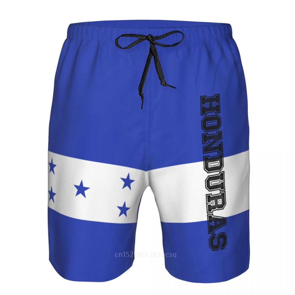 2023 Summer Polyester Honduras Country Flag 3D Printed Men's Board Shorts Beach Pocket Running Summer Pants