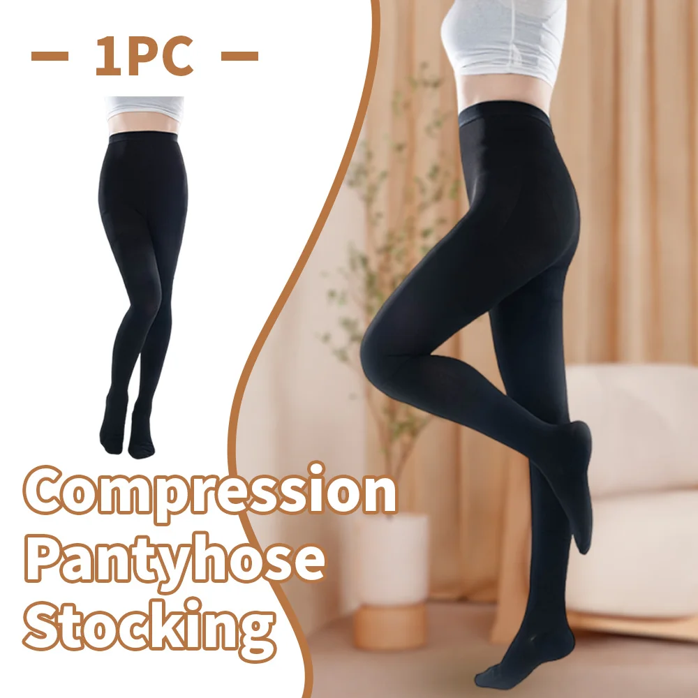 Hh 20-30mmHg Medical Compression Stockings Varicose Veins Plus Size Pantyhose Women Closed Toe Class 2 Pressure Pants Brace