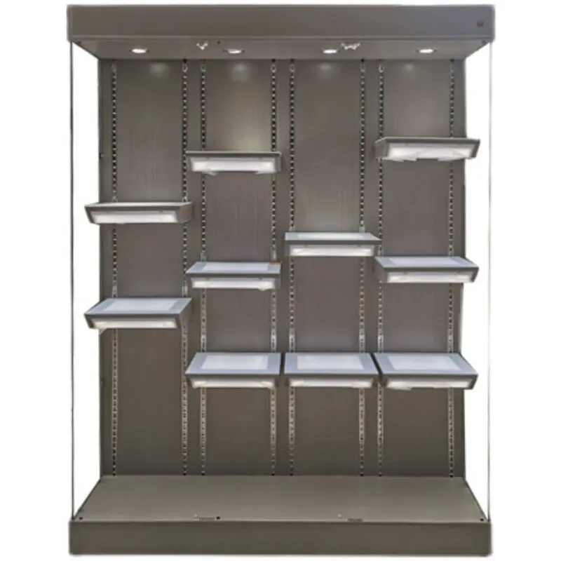 Figure display cabinet, product model storage display rack, gift tobacco and alcohol display rack, Lego cabinet solid wood