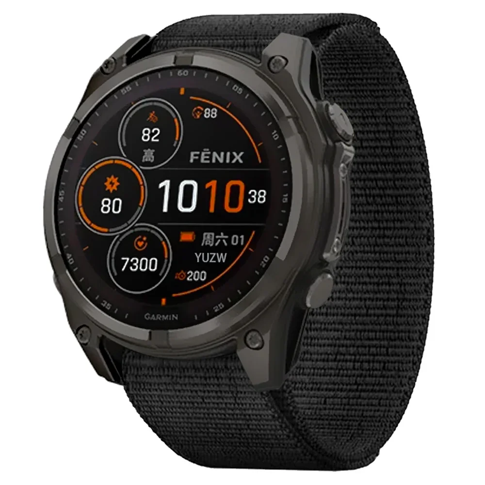 Hook Loop 22mm 26mm Nylon Strap For Garmin Fenix 8 E 7 7X 6X Pro 5 5X/Epix Pro Gen 2/Enduro/TACTIX/Forerunner 965 955 Watchbands