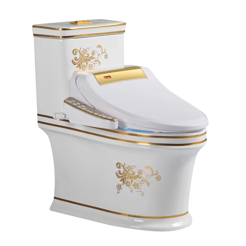 Colorful intelligent gold toilet, fully automatic drying, heating and cleaning integrated multifunctional household luxury