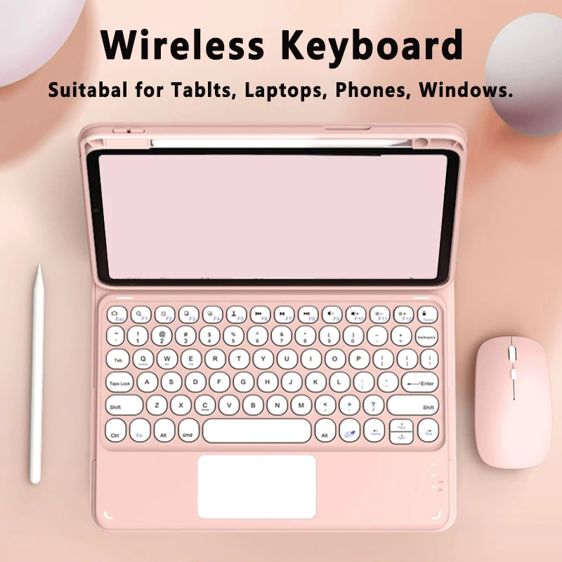 Wireless Keyboard with Touchpad,Ultra-Slim Portable Bluetooth Rechargeable Keyboard,Wireless Keyboard for iOS Android Windows