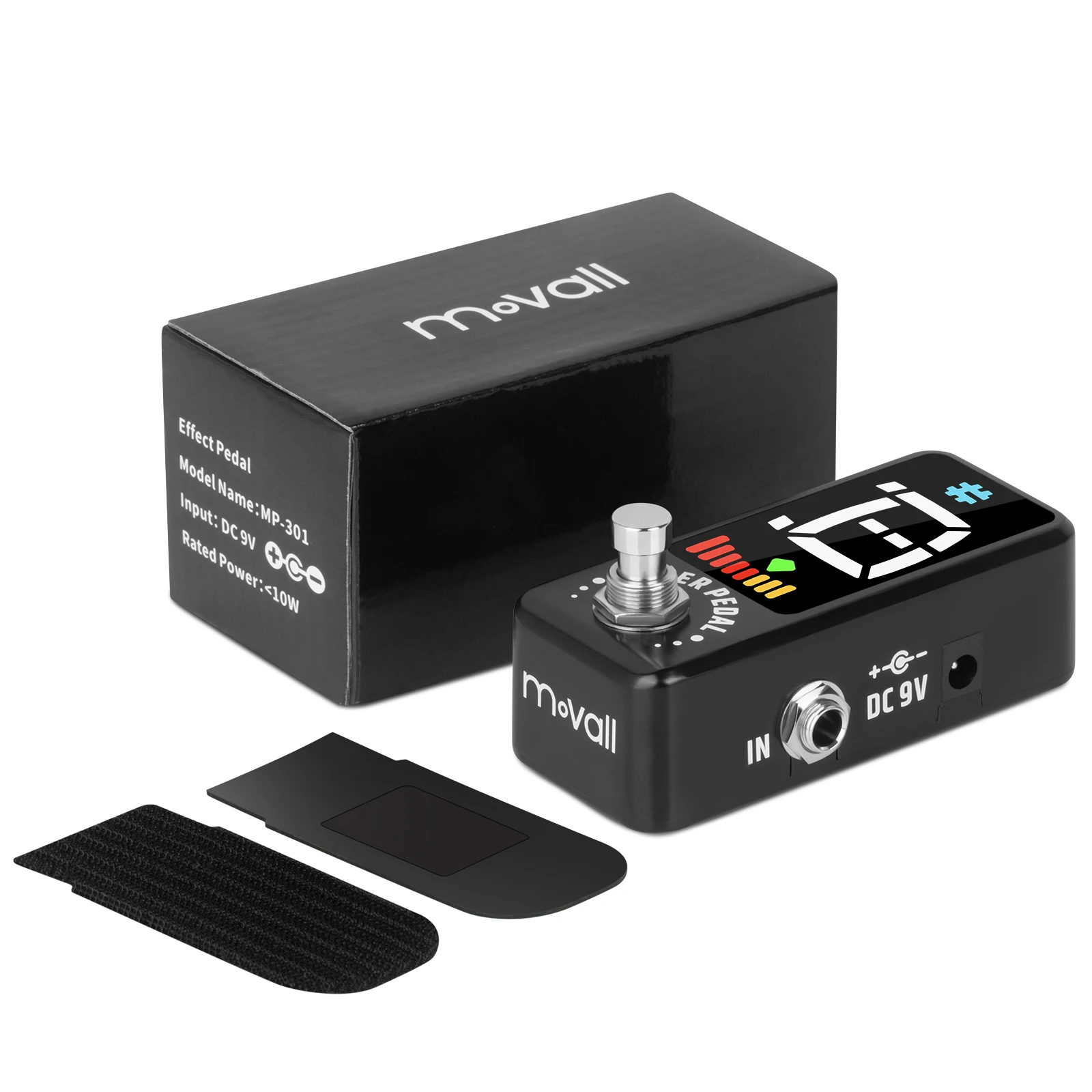 Movall MP322 Tuner Pedal Guitar Effects, Large Display, Highly Accurate