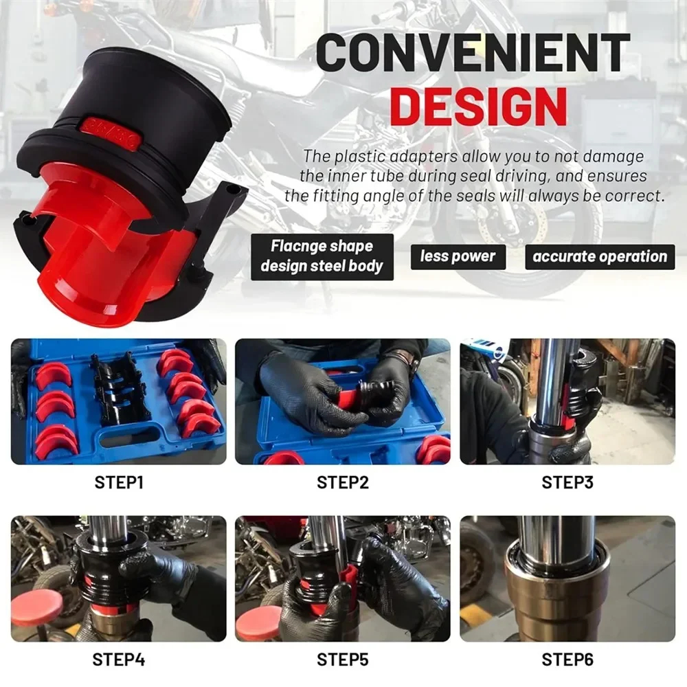 دراجة نارية 14 قطع دراجة شوكة ختم سائق مجموعة أدوات 14 قطعة المثبت سائق مجموعة 35/36 40/41 42/43 45/46 47/48 49/50 مللي متر