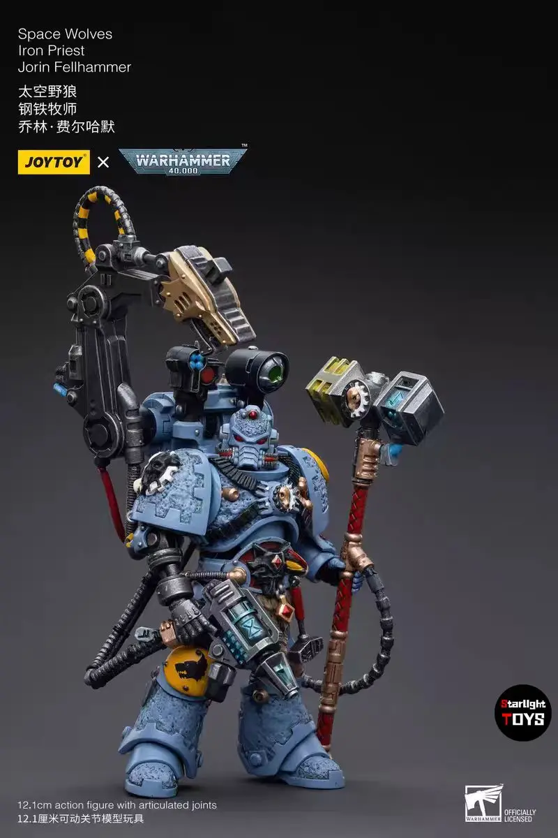 

【24 Hours Delivery】JOYTOY Warhammer 40K Space Wolves Iron Priest Jorin Fellhammer