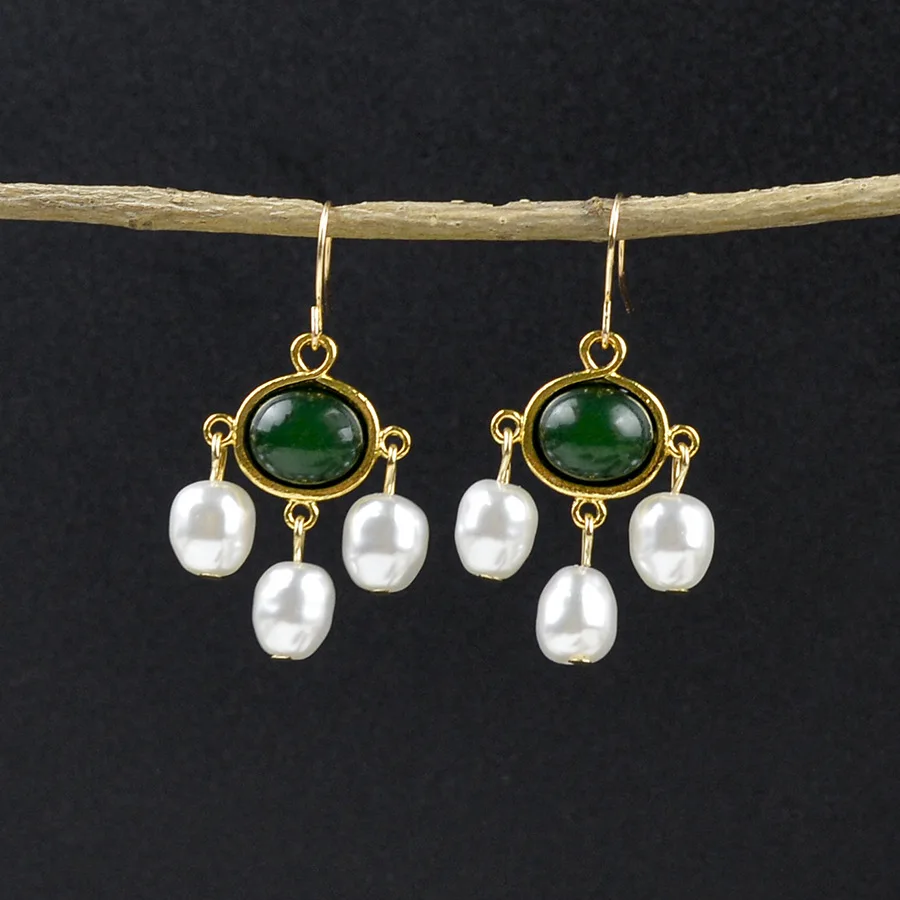 diy-accessories-new-gold-high-end-light-luxury-pearl-pendant-earrings-elegant-temperament-retro-court-ear-jewelry-women