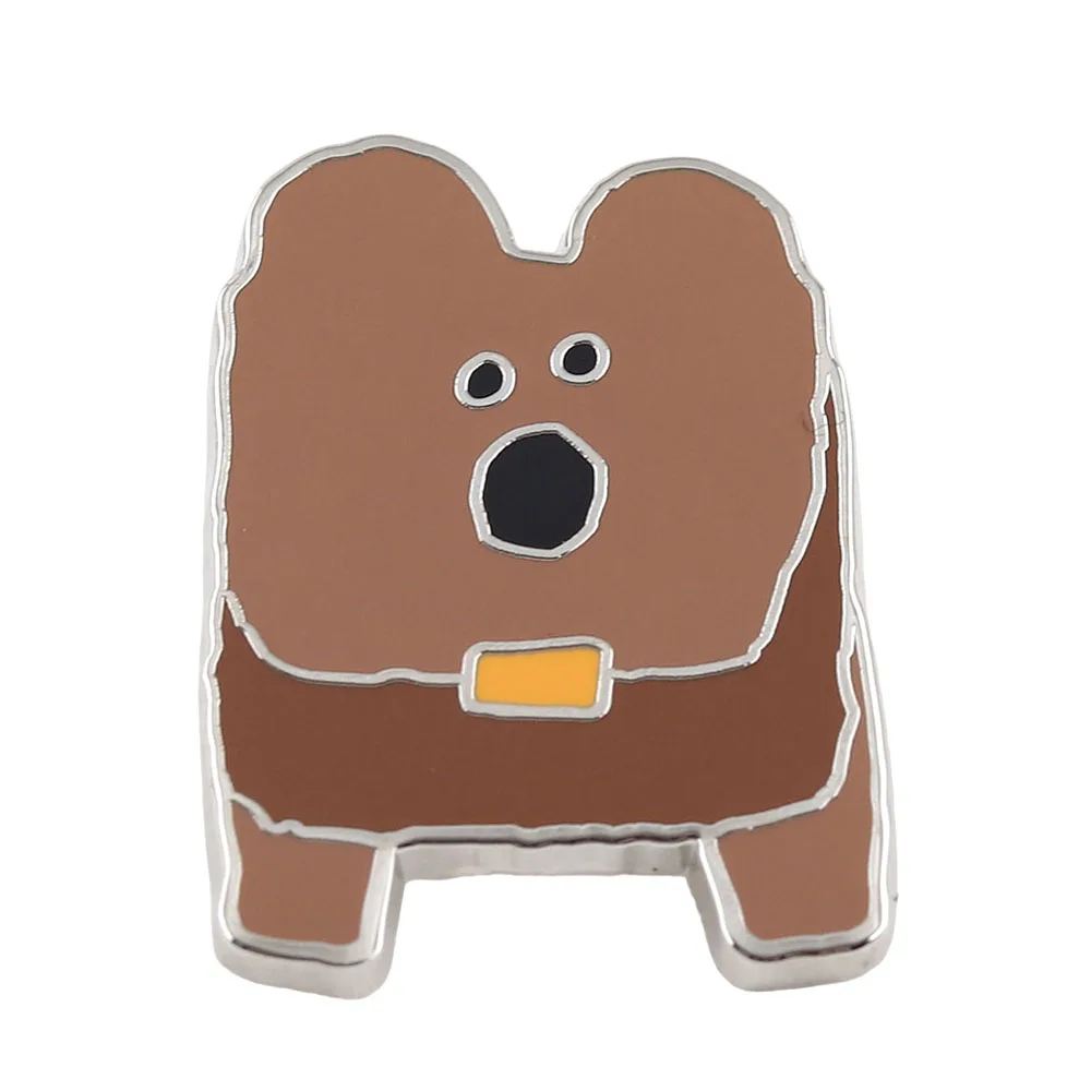Broches de cachorro de arte creativo y original, pin de esmalte de oso pardo con diseño divertido, insignia de animal peculiar, pin para ropa, mochila y solapa, regalo de joyería