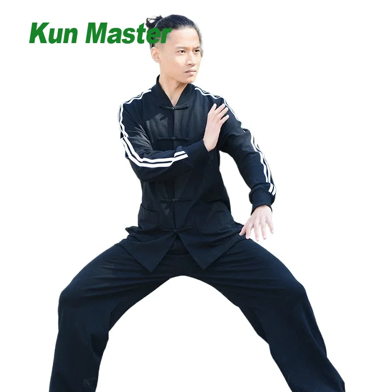 

Tai Chi Uniform Long sleeve Wu Shu Clothing Chinese Traditional Kung Fu clothes Unisex black blue gray red jacket and pants
