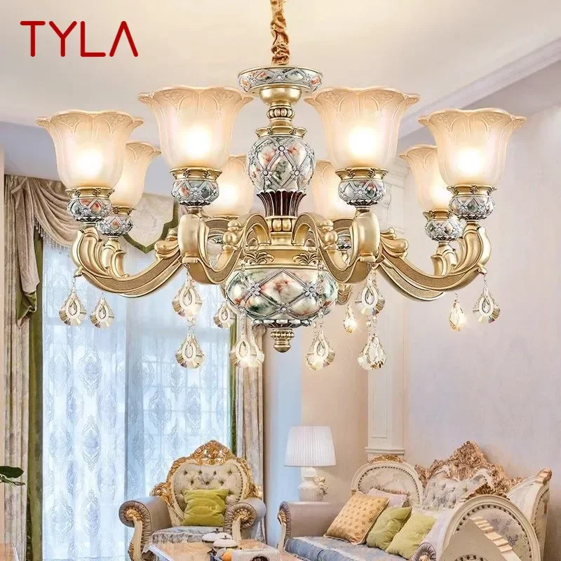 

TYLA Европейский Роскошный Подвесной Светильник Для Гостиной Американский Ретро Ресторан Спальня Вилла Отель Магазин Одежды Кафе Люстра