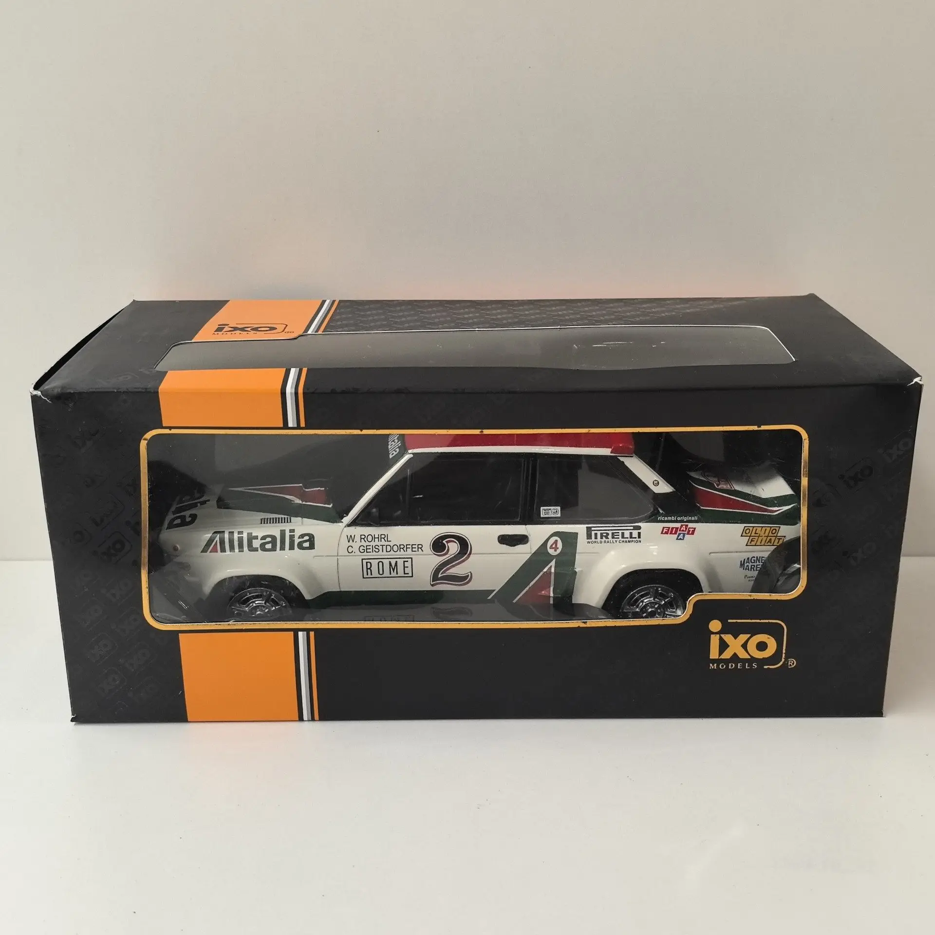 

Missing A Tail Mudguard Diecast IXO 1/18 Scale 131 ABARTH #2 K3 Alloy Car Model