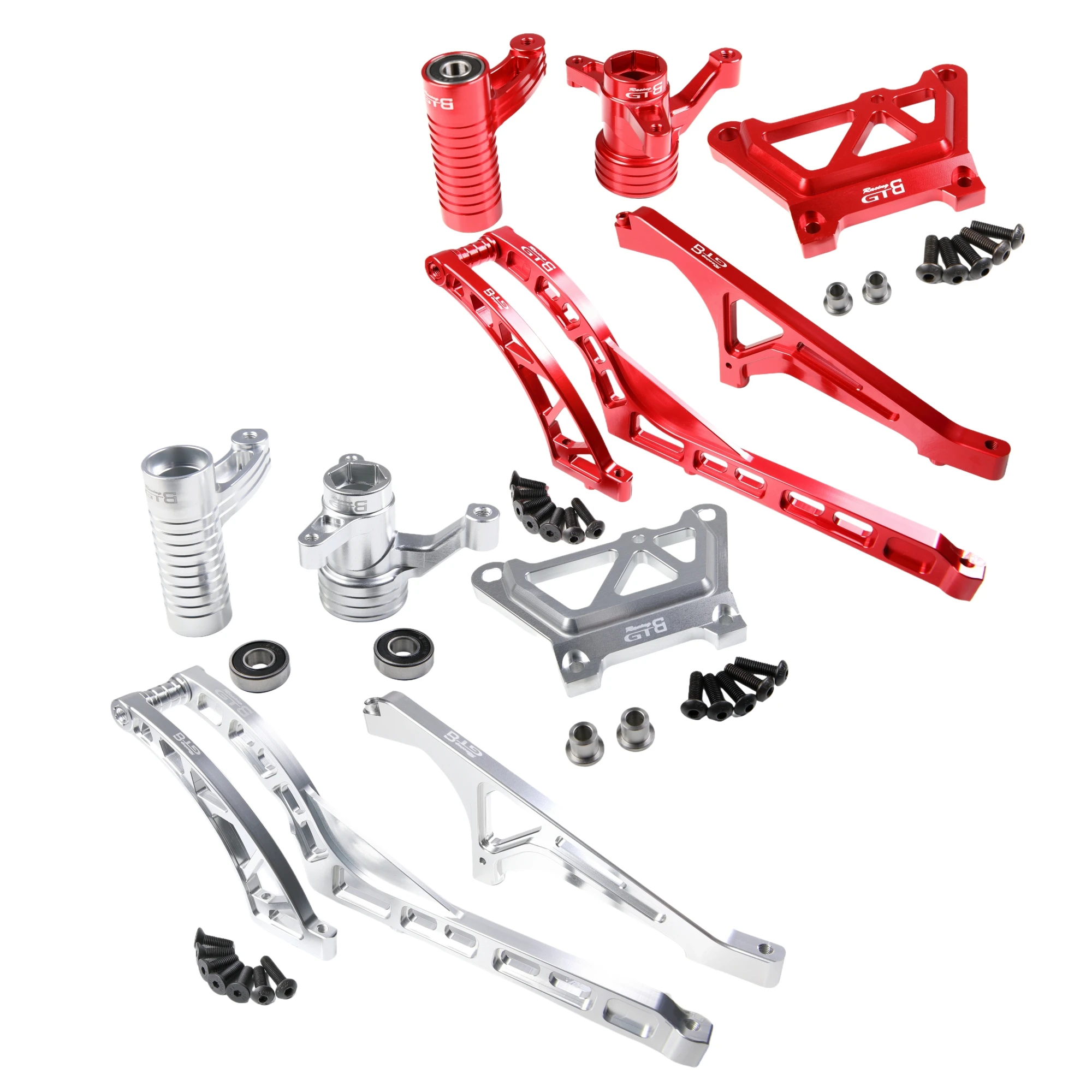 

Алюминиевая передняя и задняя распорка шасси GTB с ЧПУ, верхняя пластина с комплектом рулевого управления для 1/5 радиоуправляемого автомобиля LOSI DBXL-E 2,0, обновленная часть