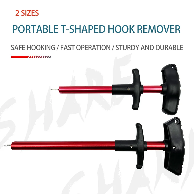 Extractor de anzuelos de aluminio portátil para pesca deportiva