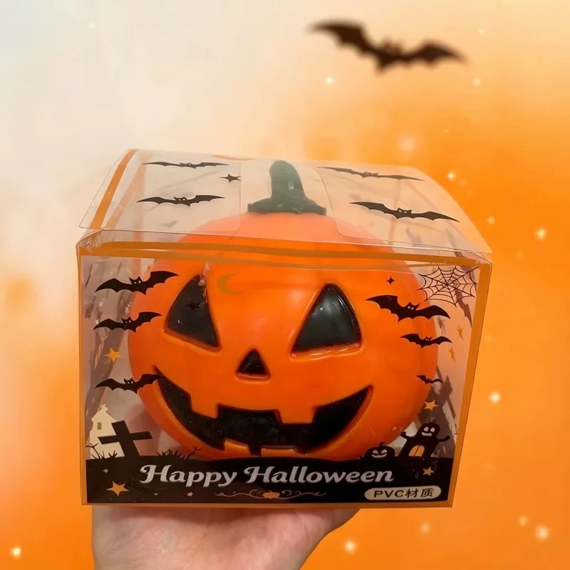 Halloween Pumpkin Pinch Music Ornaments Hair Decoration Ghost Packaging Box Holiday Funny Toys