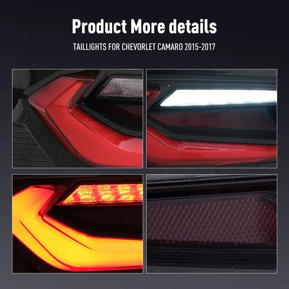Светодиодные задние фонари для Chevorlet Camaro 2015-2017, задние фонари с тормозом, задние фонари, противотуманные фары, указатель поворота