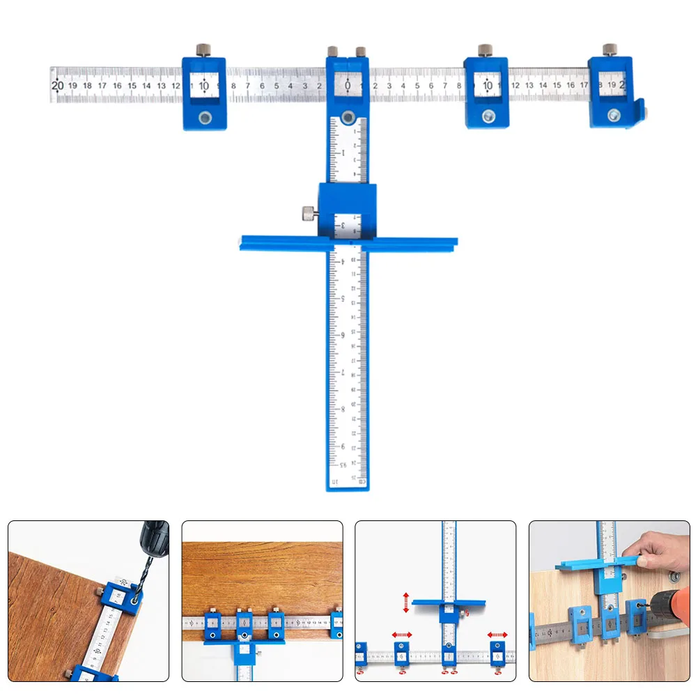 

1pc Adjustable Woodwork Punching Locator For Precise Hole Positioning Durable Punching Assistant Tool Woodwork Auxiliary Hole