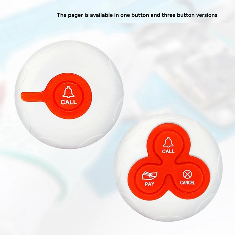 Waterproof Wireless Call Transmitter Button Pager 433Mhz For Restaurant Calling System Cafe Clinic System