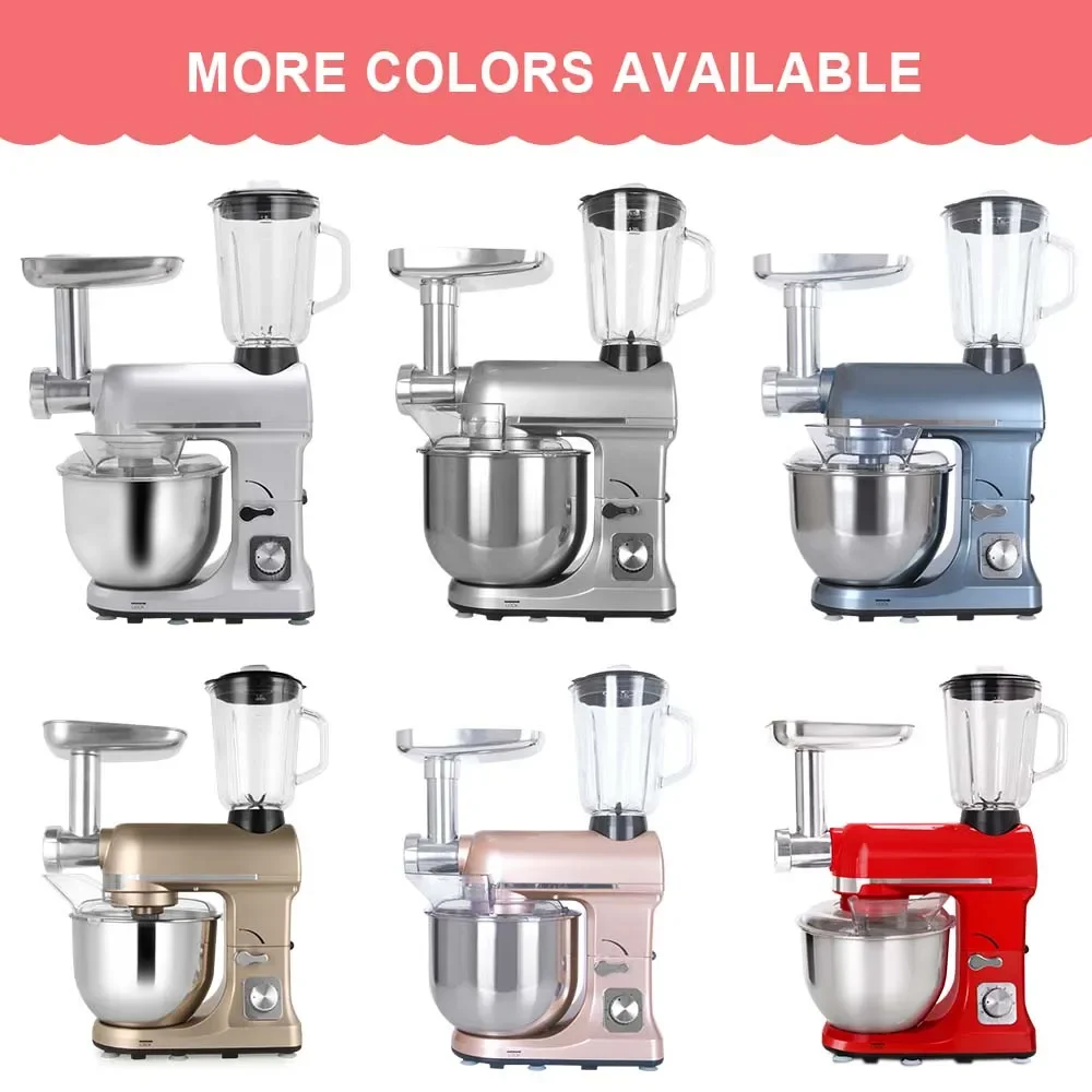 3 in 1 Multifunctional Home Kitchen 5L Electric Food Mixer 120v 6 speeds with Juice Cup Meat Grinder Stand Food Mixer