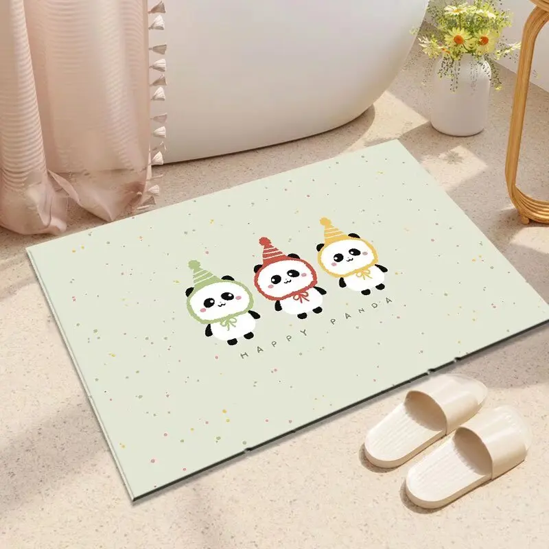 Tappetino assorbente per WC, cuscinetto in silicone antiscivolo per porta WC del bagno, poggiapiedi in fango diatomea ad asciugatura rapida resistente all'usura ispessito