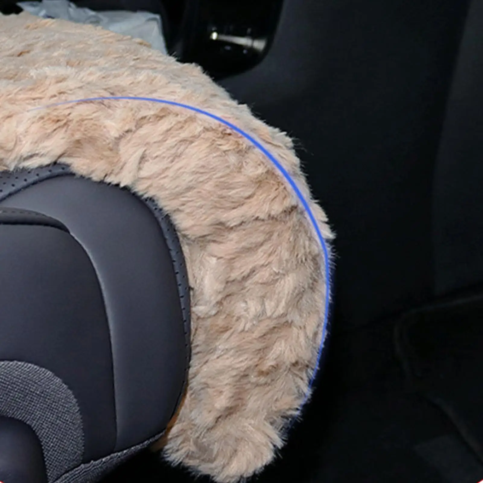 Car Seat Covers Soft Warm Plush Ergonomic Cushion Car Cushion Seat For Family Driving Automotive Indoor Outdoor Winter Vehicle - view 5