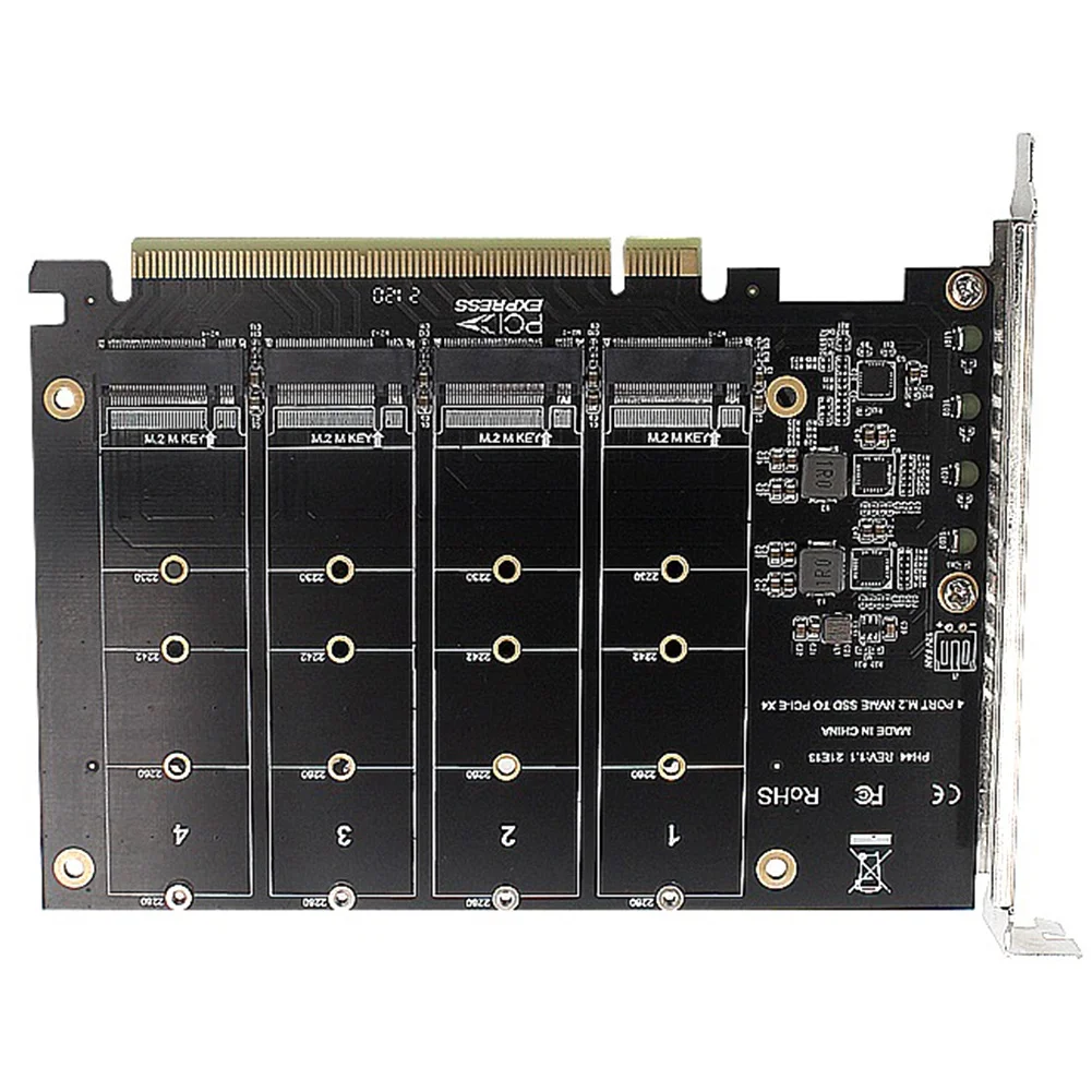 NVMe para PCIE Adapter Card, M.2 NVME para PCIe X16, 4x 32Gbps, M Key, Conversor de Disco Rígido, Leitor de Expansão