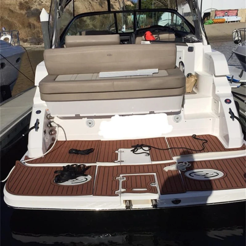 KXKZREN مخصص 2006 Regal 3560 منصة السباحة قمرة القيادة إيفا رغوة فو خشب الساج الملحقات البحرية ذاتية اللصق وسادة أرضيات القارب