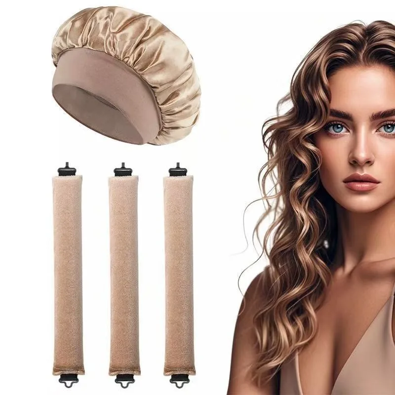 Heatless Curling Rod Headband Soft Hair Curler No Heat Hair Rollers Lazy Curls Sleeping Flexi Rods with Bonnet Styling Tools image 3