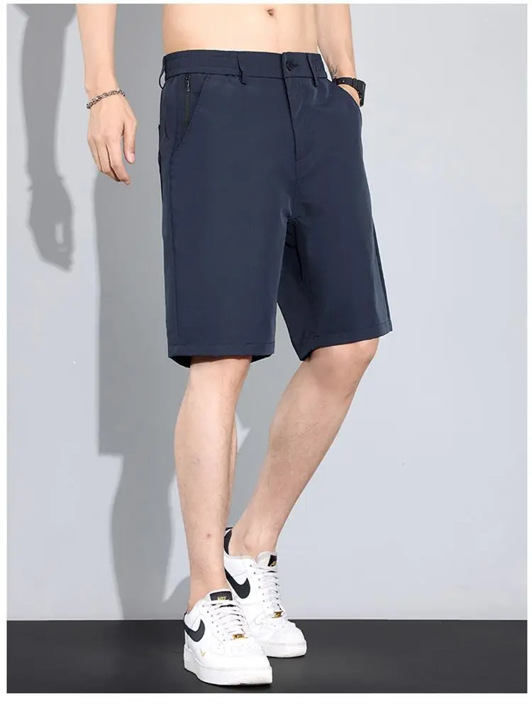 2026 Marken-Kleidung Shorts für Herren im Sommer Dünne Gerade Geschnittene Lässige Fünf-Viertel-Hosen Herren Lose Eisseiden-Sportshorts – Detail 12
