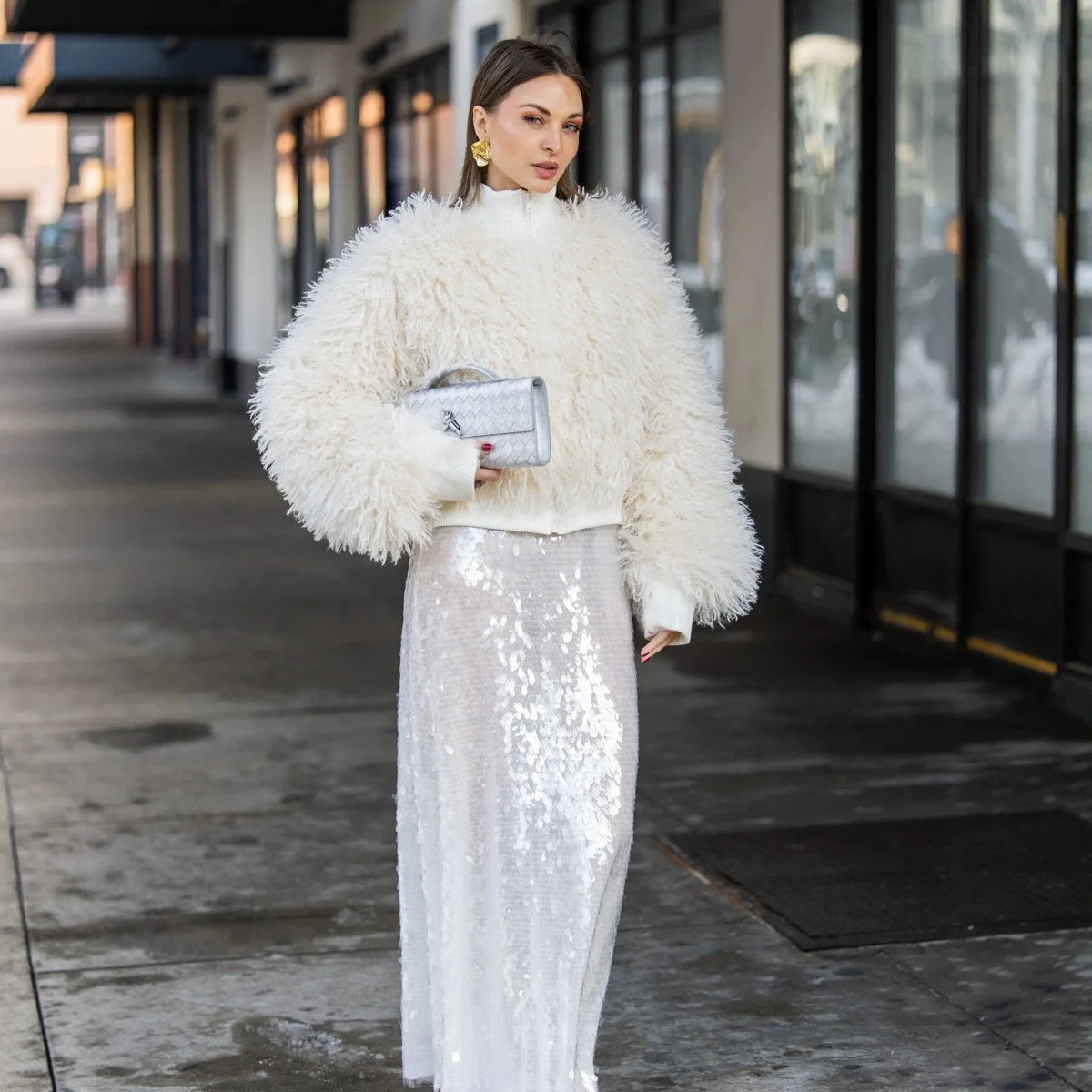 2026 Winter Elegant Luxury Chic Thick Warm Soft Faux Sheep Fur Coat Women With Belt High Quality Sheep Fur Jacket Femal