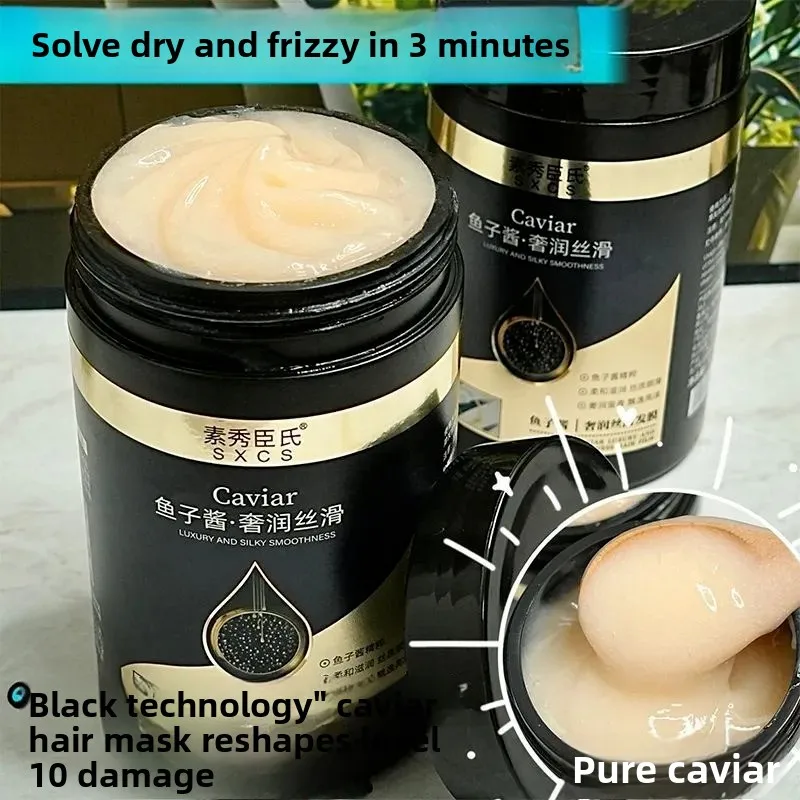 

Caviar Hair Treatment Mask Deep Repair Dry Frizz Smooth Moisturizing Long Lasting Fragrance