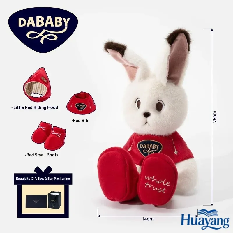 

Плюшевая игрушка DABABY Белый кролик, мягкая плюшевая кукла-зайчик, милая плюшевая игрушка-животное, подарок для детей, девочек, на день рождения, День святого Валентина