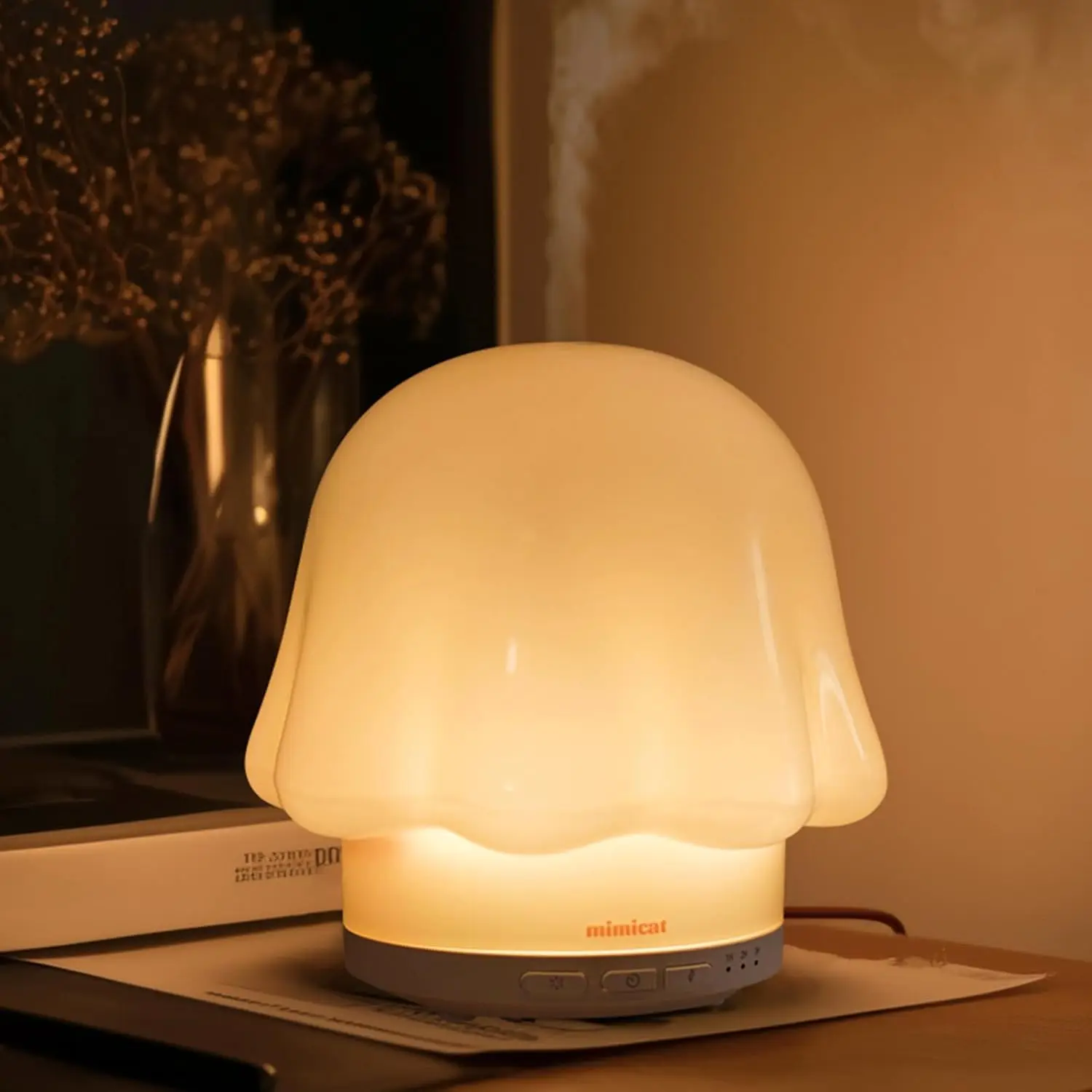 

Essential Oil Diffuser for Home Glass: Timer 120ml Ultrasonic Cool Mist Aromatherapy Diffusers for Bedroom Office with Soft