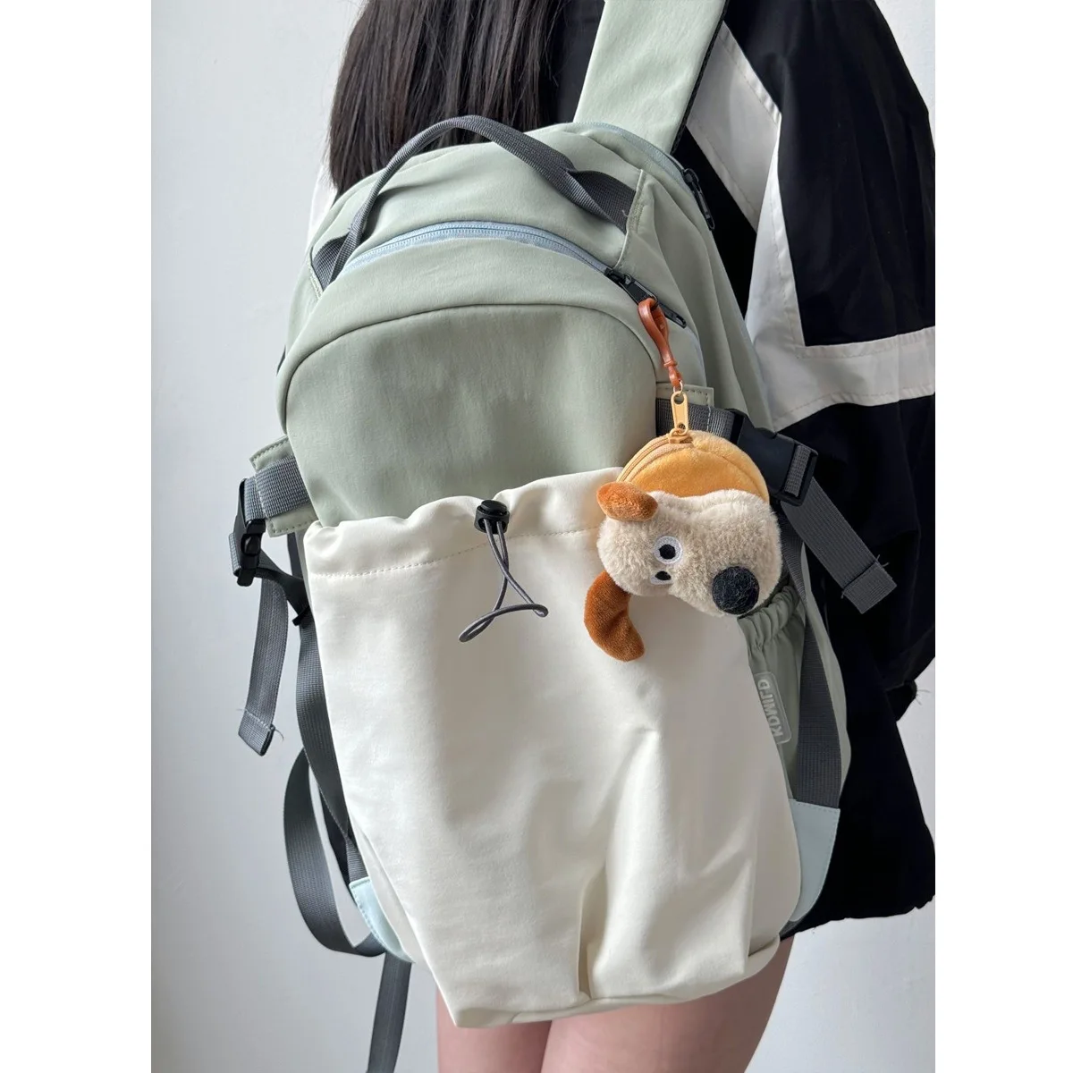 

Unisex Large Capacity Hiking Backpack Color-Block Double Shoulder Bag Ins Style College Student Fashion Outdoor Travel Gear