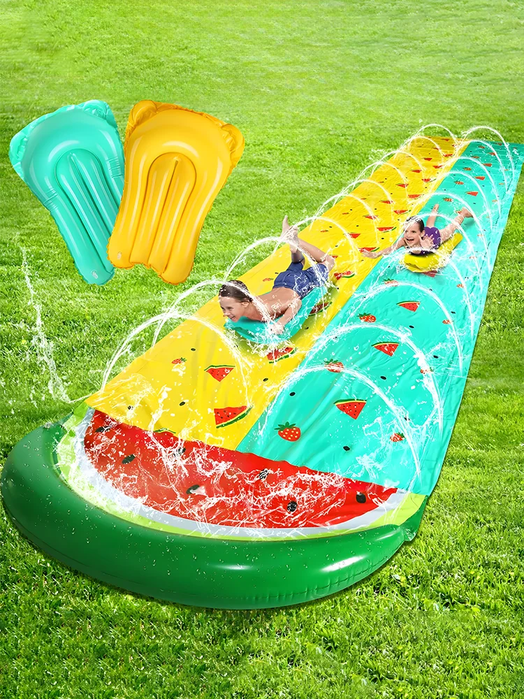 PVC Inflatable Watermelon Slide 6*1.48 Meter for Kids Summer Outdoor Water Playing Fun