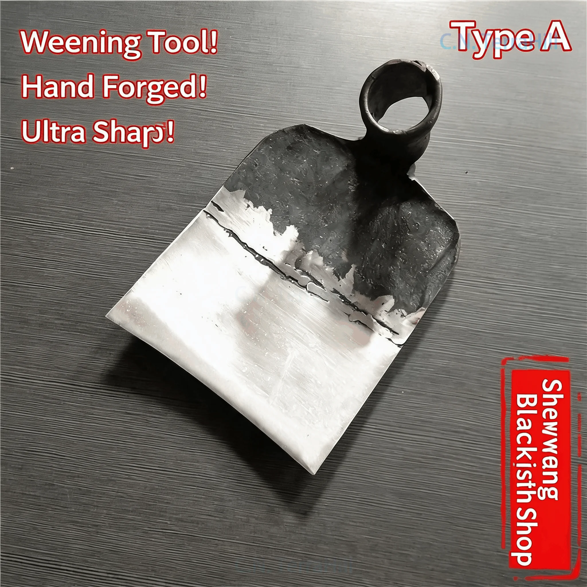 Heavy Duty Steel Garden Hoe for Weeding, Digging, and Farming, Hand Forged Thickened Manual Cultivator Tool