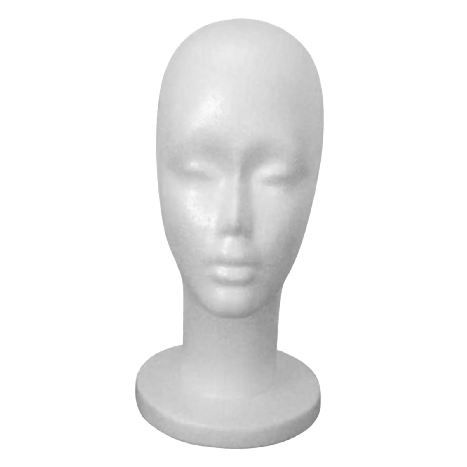 Woman Mannequin Head Model Hat Display Stand White Height 29cm