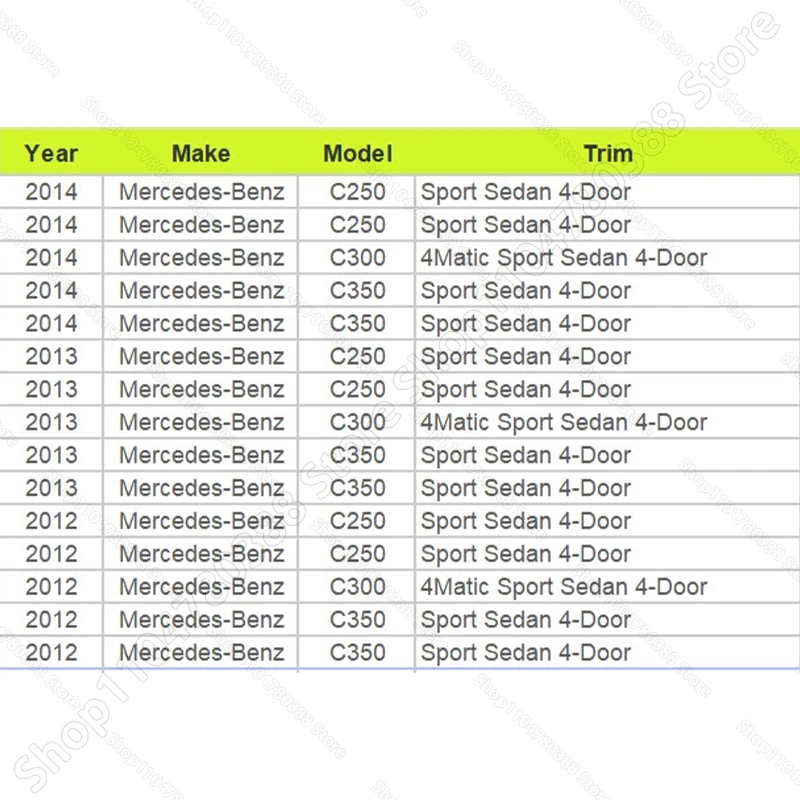 ل 2012-2014 مرسيدس بنز C250 C300 C350 (W204) النهار تشغيل ضوء غطاء الكسوة 2048803224 2048803324 MB1038117 MB1039117