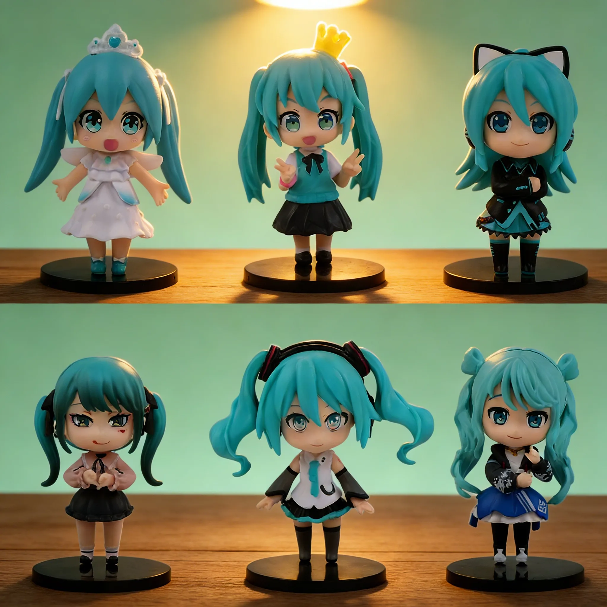 

6pcs/set Anime Blind box Hatsune Miku figure mini character ornaments kawai table decoration for home adult toy child gift