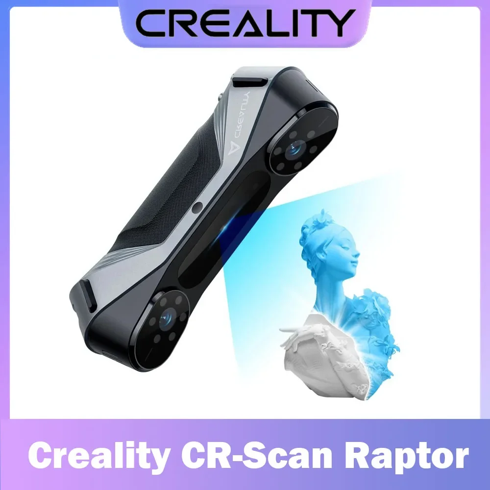 Creality 3D Scanner CR-Scan Raptor Multiple-line Blue & NIR Consumer 3D Scanner 24-Bit Full-Color Scanning High-Speed Scanning