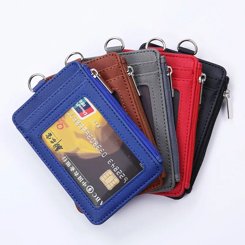 

NEW Lanyards Id Badge Holder Zipper pouch School Office women girls student Name tag Cases Card Holders Worker School Supplies