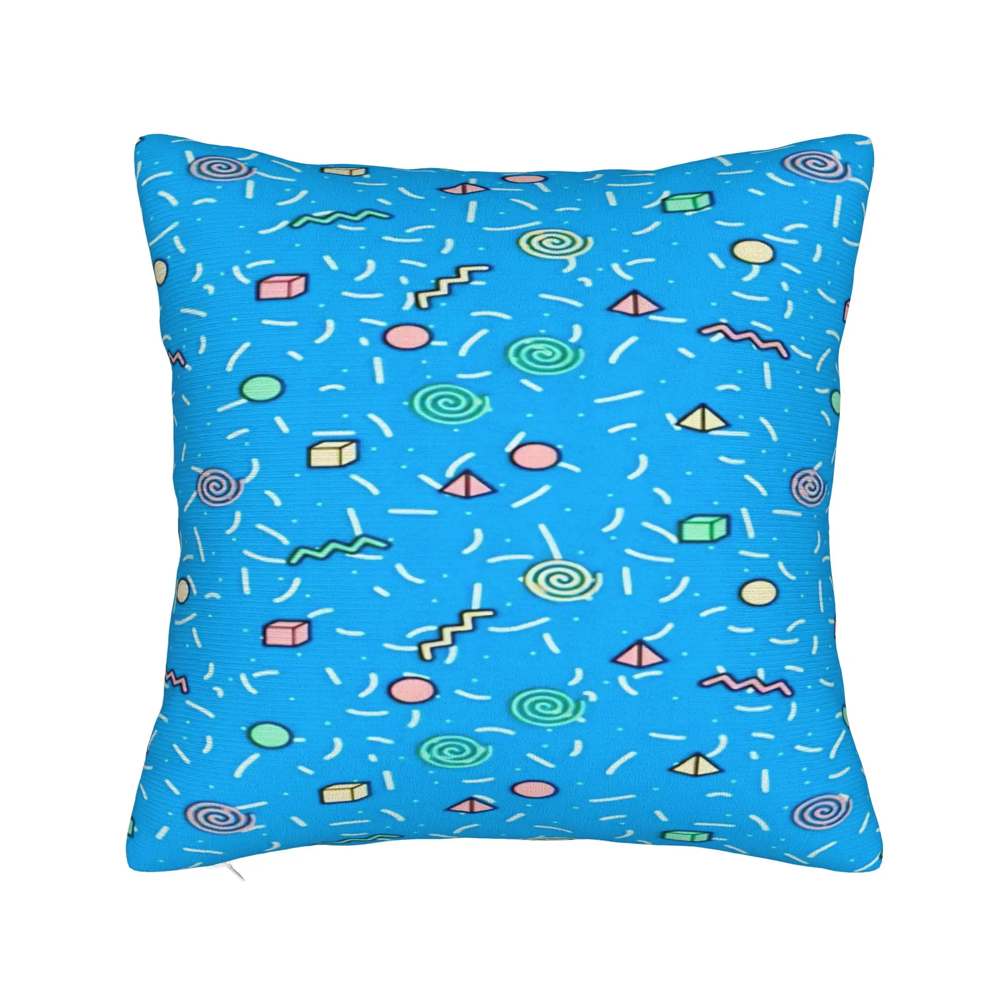 Pillow Cover R-Rugrats  Blue Background Print  Kawaii Pillow Case For Chair Sofa Home Decor Pillowcases