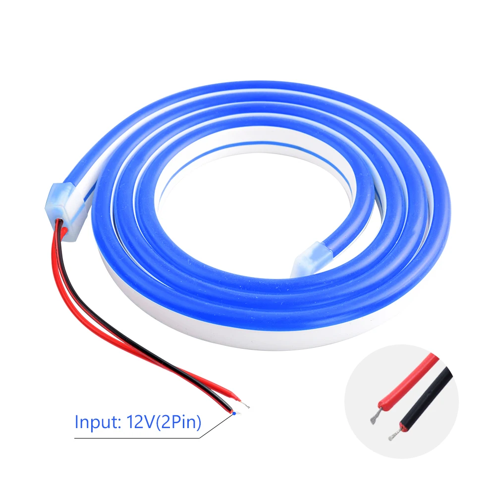12v led neon strip luz flex fita impermeável corda tubo de silicone barra 1cm 1led cortar diy natal decoração do feriado luzes